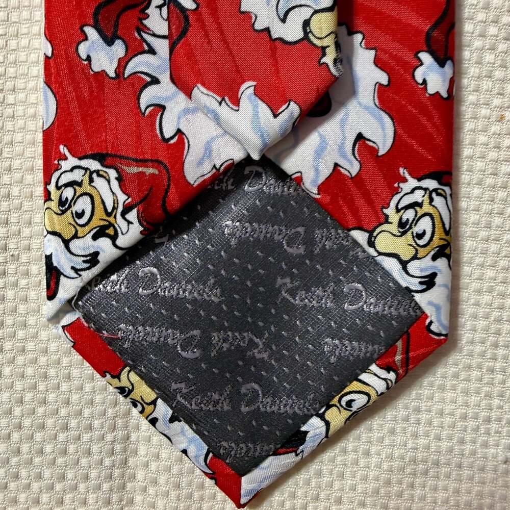 Keith Daniels Red Holiday Novelty Santa Claus Necktie